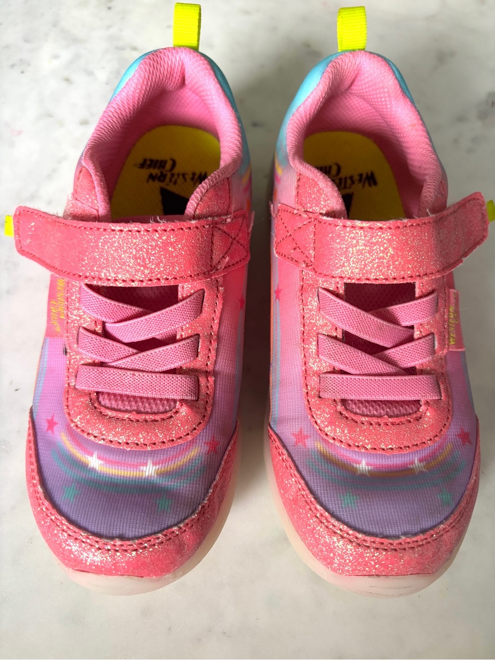 Western Chief Kids Lighted Flash Feet Sneakers - Size 12